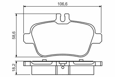 Mercedes CLA Serisi (117) CLA180CDI 1.5	 2013-2015 Bosch Arka Balata NETPAR24848