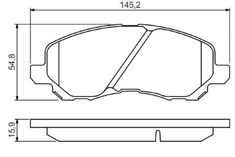 Mitsubishi Lancer 1.5 2007-2011 Bosch Ön Balata 23584