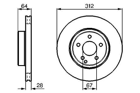 Mercedes CLS (219) CLS 320CDI 3.0 2007-2011 Bosch Ön Disk 2 Adet