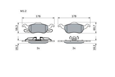 Ford Focus 1 1.8TDCi 2001-2005 Bosch Ön Balata 23154 NETPAR2338