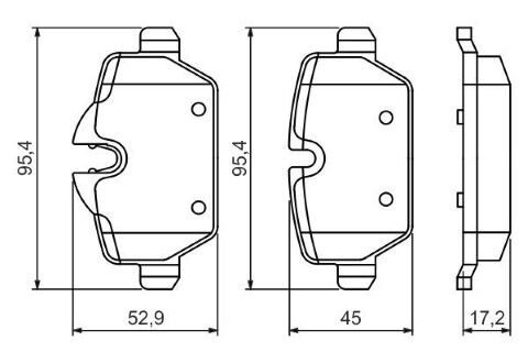 BMW 3 E90 318i 2.0 2005-2007 Bosch Arka Balata NETPARBP1181