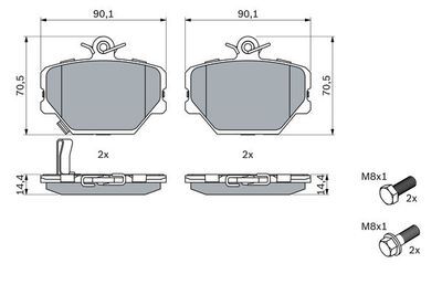 Smart Fortwo 1.0 2007-2008 Bosch Ön Balata NETPAR4471