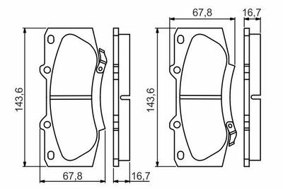 Toyota Hilux 2.5D4D 2005-2015 Bosch Ön Balata NETPAR25209