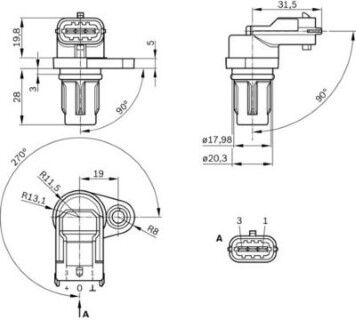 Fiat 500 0.9 2013-2017 Bosch Eksantrik Sensörü NETPAR3043