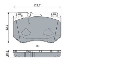 Mercedes C Serisi (205) C200 1.5 2018-2021 Bosch Ön Balata 130mm NETPAR4777