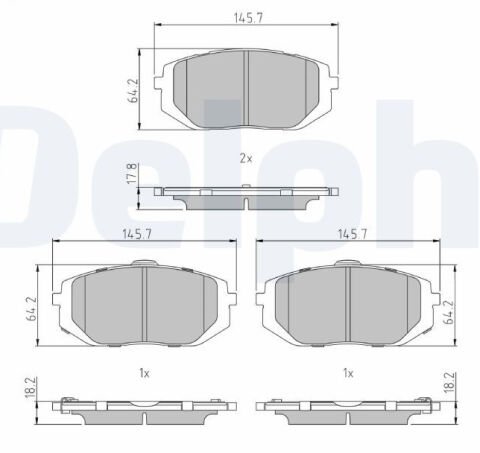Hyundai Tucson 1.6T-GDI 132-130-118 kw 2015-2024 Delphi Ön Balata NETPAR26493 (G4FJ-G4FP)
