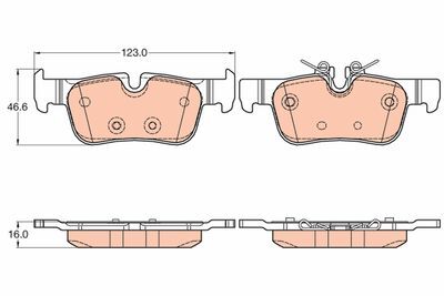 BMW 2 F45 	216d 1.5 2014-2021 TRW Arka Balata NETPAR25331