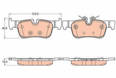 Mini One D Clubman F54 1.5D 2015-2018 TRW Arka Balata NETPAR25331