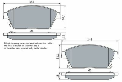 Chevrolet Cruze 1.6 2011-2014 Bosch Ön Balata NETPAR25034