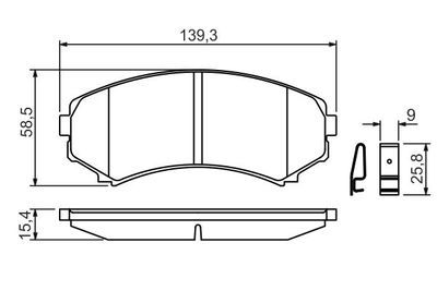 Mitsubishi Grandis 2.0DI-D	 2005-2010 Bosch Ön Balata 23488