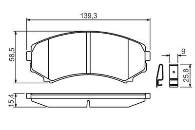 Mitsubishi Grandis 2.0DI-D 2005-2010 Bosch Ön Balata 23488 NETPAR2218
