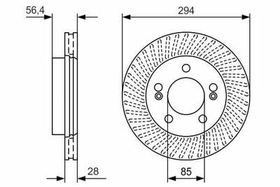 SsangYong Kyron 2.0Xdi	 2005-2011 Bosch Ön Disk 294mm 2 Adet