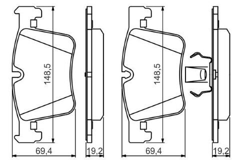 BMW 3 F30 320d xD 2.0 2012-2015 Bosch Ön Balata NETPAR25199