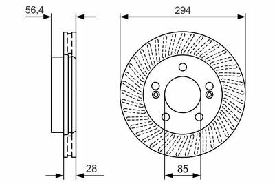SsangYong Actyon Sports 2.0Xdi 2007-2012 Bosch Ön Disk 294mm 2 Adet