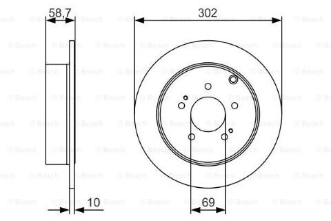 Mitsubishi Grandis 2.0DI-D 2005-2010 Bosch Arka Disk 2 Adet