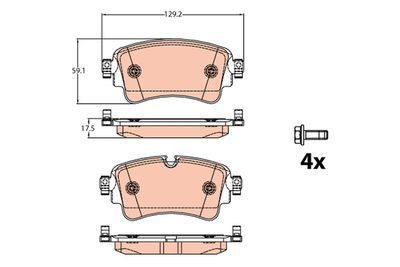 Audi A4 2.0TDI 2015-2019 TRW Arka Balata NETPAR22308 (CZH-DES-DET-DEU)