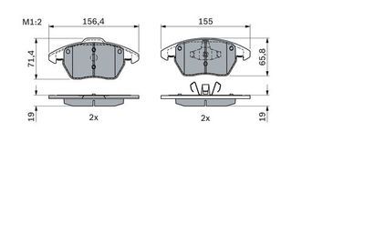 Citroen C4 1.6THP 2010-2013 Bosch Ön Balata NETPARNET23589 (5FV)
