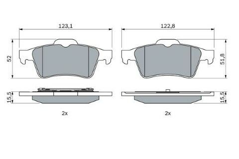 Opel Vectra C 2.2DTI 2002-2005 Bosch Arka Balata NETPAR23482
