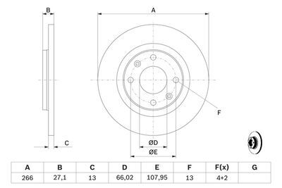 Citroen C3 1.4 2002-2005 Bosch Ön Disk Düz NETPARBD2052 2 Adet (KFV)