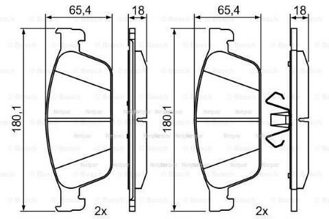 Ford Focus 3 1.0 2014-2018 Bosch Ön Balata NETPAR25736