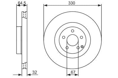 Mercedes E Serisi (211) E220CDI 2.1 2006-2009 Bosch Ön Disk Delikli 2 Adet