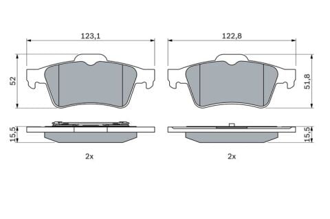 Ford Transit Connect 1.8TDCi 2002-2010 Bosch Arka Balata NETPAR23482