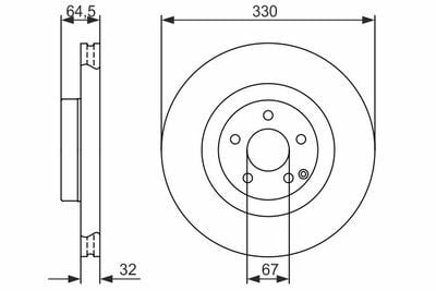 Mercedes E Serisi (211) E280 3.0 2005-2009 Bosch Ön Disk Delikli 2 Adet