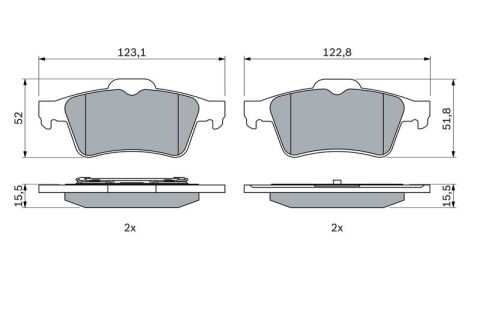 Nissan Primera 1.6 2001-2010 Bosch Arka Balata NETPAR23482 (QG16)