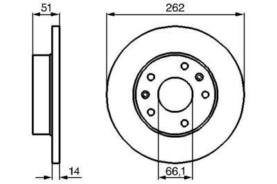 Land Rover Freelander 1 2.5V6 2001-2006 Bosch Ön Disk 262mm 2 Adet