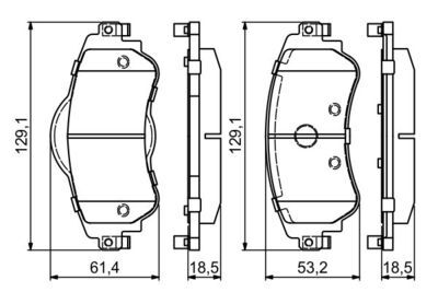 Citroen C3 1.4VTI 2009-2016 Bosch Ön Balata NETPAR25220 (8FN-8FP-8FR)