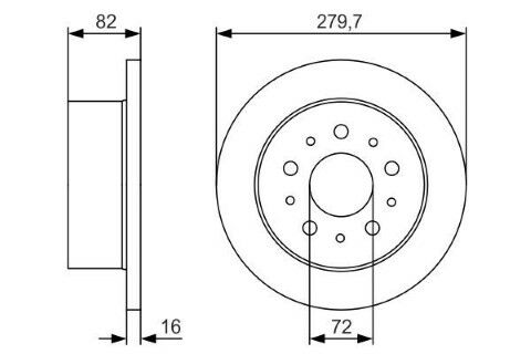 Peugeot Boxer 2.0HDi 2001-2023 Bosch Arka Disk 280mm 2 Adet