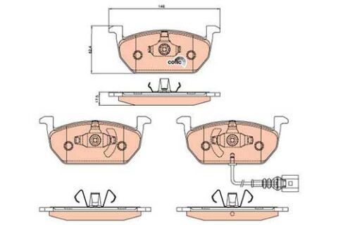 Volkswagen Golf 7 1.4TSI 2012-2019 TRW Ön Balata NETPAR22035