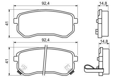Kia Picanto 1.1CRDi 2005-2011 Bosch Arka Balata NETPAR24276 (D3FA)