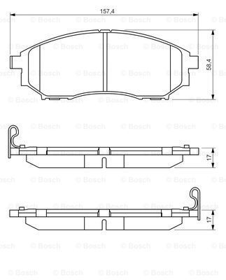 Nissan Qashqai+2 2.0dCi 2008-2013 Bosch Ön Balata NETPAR23698