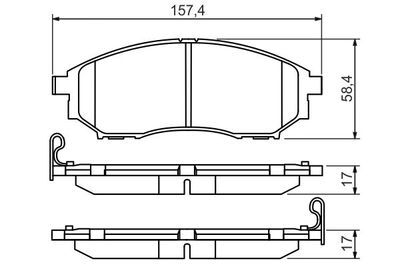 Nissan Qashqai+2 2.0dCi 110 kw 2008-2013 Bosch Ön Balata NETPAR23698 (M9R)