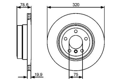 BMW X5 F15 25d xD 2.0 2013-2018 Bosch Arka Disk 320mm 2 Adet