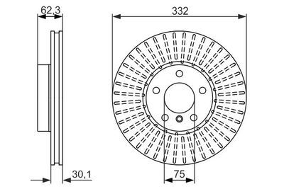 BMW X5 F15 25d xD 2.0 2013-2018 Bosch Ön Disk 332mm 2 Adet