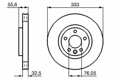Volkswagen Transporter T5 2.5TDI 2003-2009 Bosch Ön Disk 333x55.6mm 2 Adet