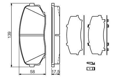 Mitsubishi L200 2.3DI-D 2019-2021 Bosch Ön Balata 24544 NETPAR4375