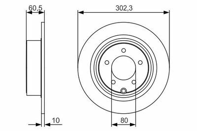 Mitsubishi Outlander 2.0 2007-2012 Bosch Arka Disk 303mm 2 Adet