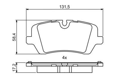 Land Rover Range Rover 4 3.0SD V6 HYBRID 2013-2017 Bosch Arka Balata NETPAR25720