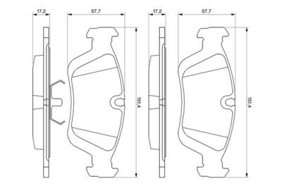 BMW 3 E36 316i 1.6 1990-1998 Bosch Ön Balata NETPAR21292