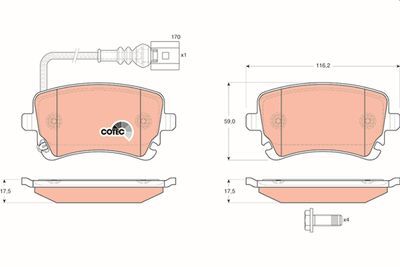 Volkswagen Transporter T5 1.9TDI 2003-2009 TRW Arka Balata NETPAR23326 (AXB-AXC-BRR-BRS)