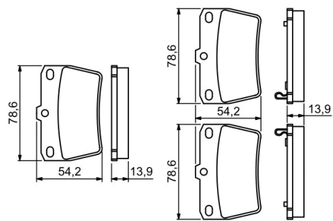 Toyota RAV4 2.0 1994-2005 Bosch Arka Balata 23656 NETPAR2406 (1AZ-3S)