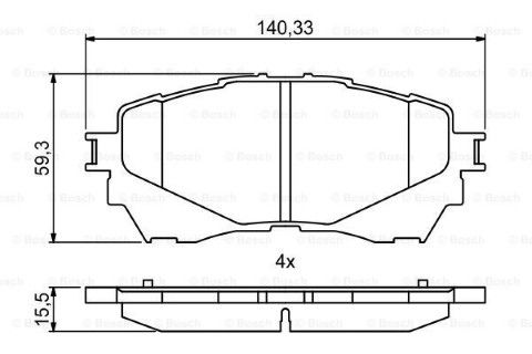 Mazda 6 2.0 2012-2015 Bosch Ön Balata NETPARBP1967