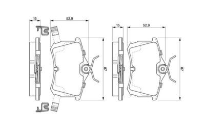 Honda Accord 2.2CTDI 2004-2008 Bosch Arka Balata NETPAR (N22A)
