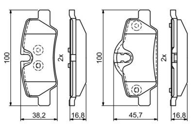 Mini Cooper F56 1.5 2014-2021 Bosch Arka Balata NETPAR25980