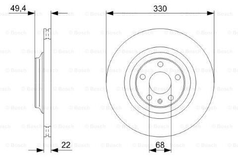 Audi A6 2.4 2004-2008 Bosch Arka Disk 2 Adet (BDW)
