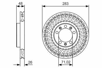 Opel Astra L 1.5D 2021-2023 Bosch Ön Disk 283mm 2 Adet