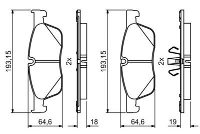 Jaguar XE 3.0 2015-2017 Bosch Ön Balata 22145 NETPAR4831